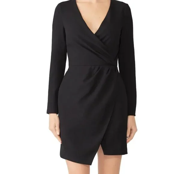 black halo long sleeve dress Black Halo Aurora Long-Sleeve Gown